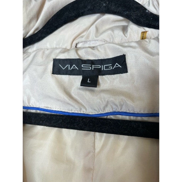 Via Spiga puffer coat with hood and light leopard print - Picture 3 of 6